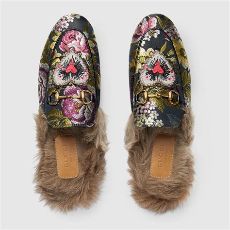 gucci slippers women fur|fluffy Gucci slippers.